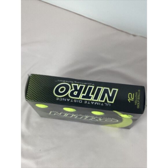 New Nitro Golf Ultimate Distance Golf Balls, Yellow, 12 Pack - Picture 2 of 3